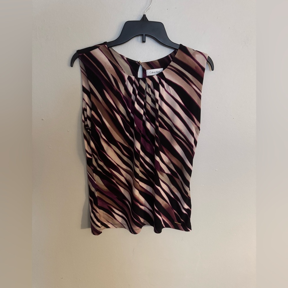 Calvin Klein Women's Multicolor Sleeveless Top size large